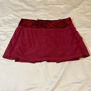 Lululemon Pace Rival Skirt II, (Regular) *4-way Stretch Red, Size 6